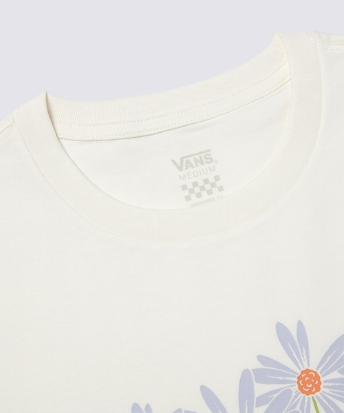 VANS（バンズ）の「ウィメンズ フラワー Tシャツ / FLOWER SS TEE marshmallow VN000GRCFS81（Tシャツ/カットソー・レディース・オフホワイト・SMALL/MEDIUM/LARGE）」の3枚目の写真