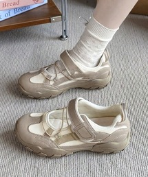 厚底メリージェーンスニーカーバレエコア靴