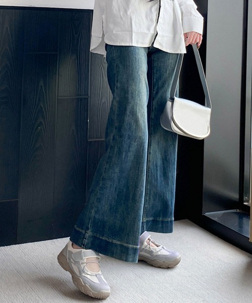 Miniministore(ミニミニストア)の「厚底メリージェーンスニーカーバレエコア靴(スニーカー・レディース・ベージュ/ブルーグレー/アイボリー・23.0cm/23.5cm/24.0cm/24.5cm/22.5cm)」の15枚目の写真