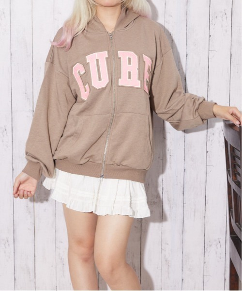 GORGE（ゴージ）の「ビッグロゴ ジップパーカー｜全3色（パーカー・レディース・杢グレー/ネイビー/モカ・F）」の9枚目の写真
