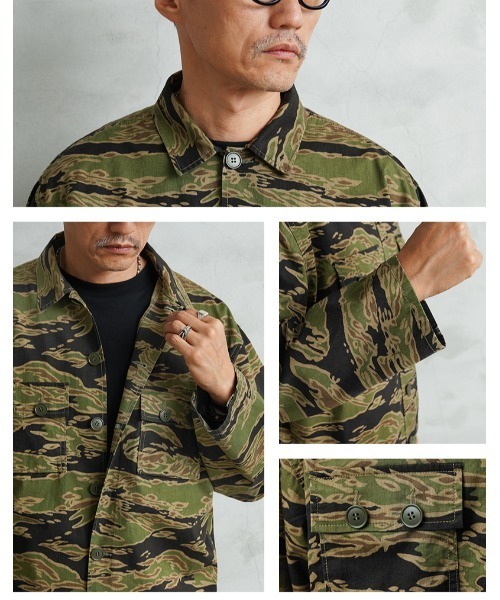 MILITARY(ミリタリー)の「WAIPER.inc 米軍 タイガーストライプカモ ジャケット LATE WAR【WP1197】(ミリタリージャケット・メンズ・タイガーカモ・M/L/XL/XXL)」の13枚目の写真