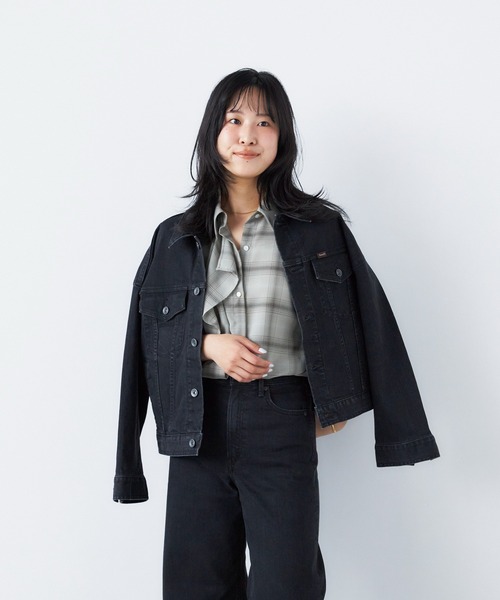 YANUK(ヤヌーク)の「ジーンジャケット(デニムジャケット・レディース・ブラック・FREE)」の1枚目の写真