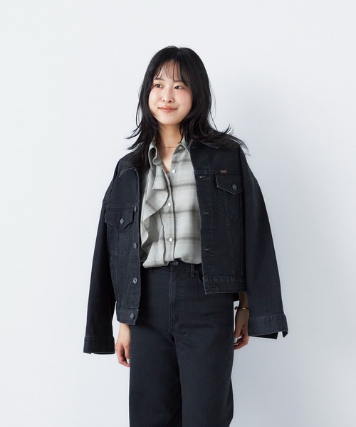 YANUK(ヤヌーク)の「ジーンジャケット(デニムジャケット・レディース・ブラック・FREE)」の2枚目の写真