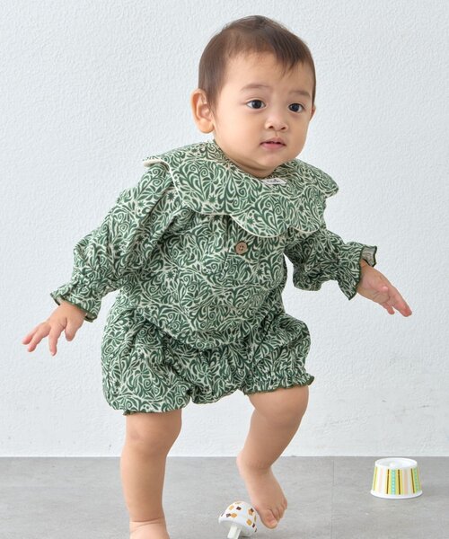 CIAOPANIC TYPY(チャオパニックティピー)の「【BABY】Qinnガーゼブラウス綿100%(シャツ/ブラウス・キッズ・アイボリー/グリーン/キャメル・80)」の20枚目の写真