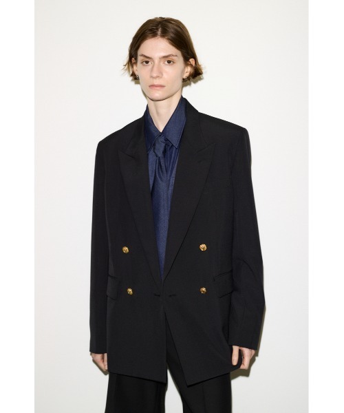 THROW by SLY(スローバイスライ)の「THROW PEAKED LAPEL TAILOR JK ピークドラペルテーラージャケット 秋服(テーラードジャケット・レディース・ブラック/ブラウン・FREE)」の1枚目の写真
