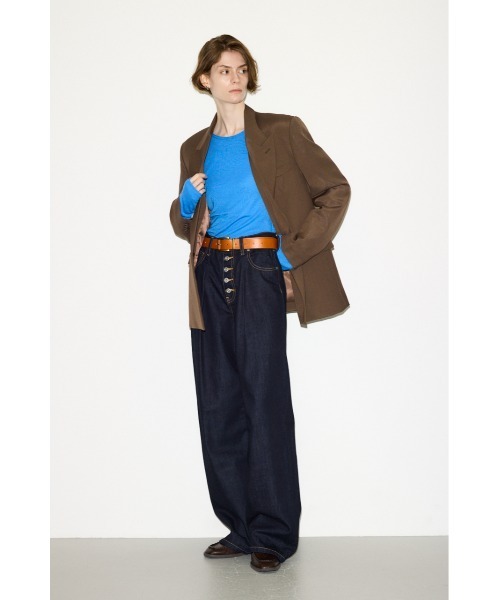 THROW by SLY(スローバイスライ)の「THROW PEAKED LAPEL TAILOR JK ピークドラペルテーラージャケット 秋服(テーラードジャケット・レディース・ブラック/ブラウン・FREE)」の3枚目の写真