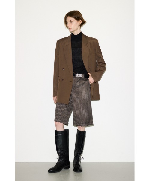 THROW by SLY(スローバイスライ)の「THROW PEAKED LAPEL TAILOR JK ピークドラペルテーラージャケット 秋服(テーラードジャケット・レディース・ブラック/ブラウン・FREE)」の5枚目の写真