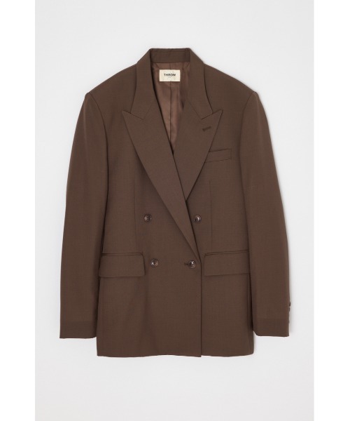 THROW by SLY(スローバイスライ)の「THROW PEAKED LAPEL TAILOR JK ピークドラペルテーラージャケット 秋服(テーラードジャケット・レディース・ブラック/ブラウン・FREE)」の6枚目の写真