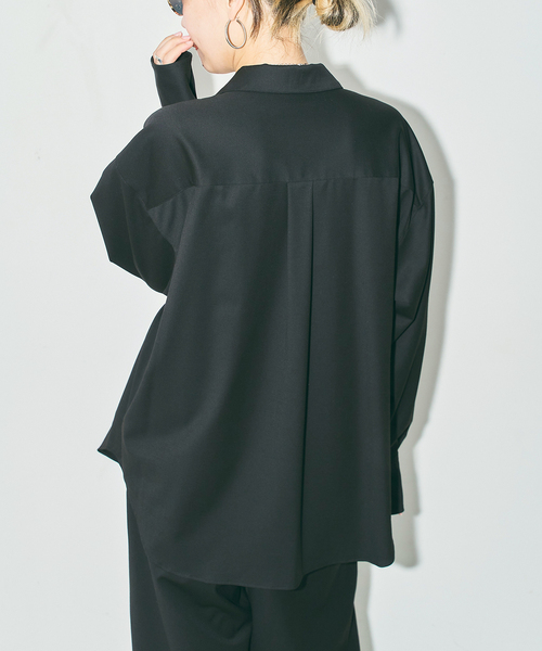 CITYSHOP(シティーショップ)の「TWILL SHIRT ジャケット(シャツ/ブラウス・レディース・ベージュ/ブラック・FREE)」の3枚目の写真