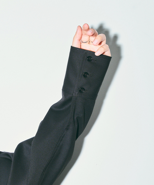 CITYSHOP(シティーショップ)の「TWILL SHIRT ジャケット(シャツ/ブラウス・レディース・ベージュ/ブラック・FREE)」の5枚目の写真