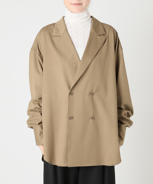CITYSHOP(シティーショップ)の「TWILL SHIRT ジャケット(シャツ/ブラウス・レディース・ベージュ/ブラック・FREE)」の11枚目の写真