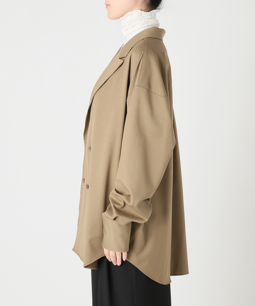 CITYSHOP(シティーショップ)の「TWILL SHIRT ジャケット(シャツ/ブラウス・レディース・ベージュ/ブラック・FREE)」の12枚目の写真
