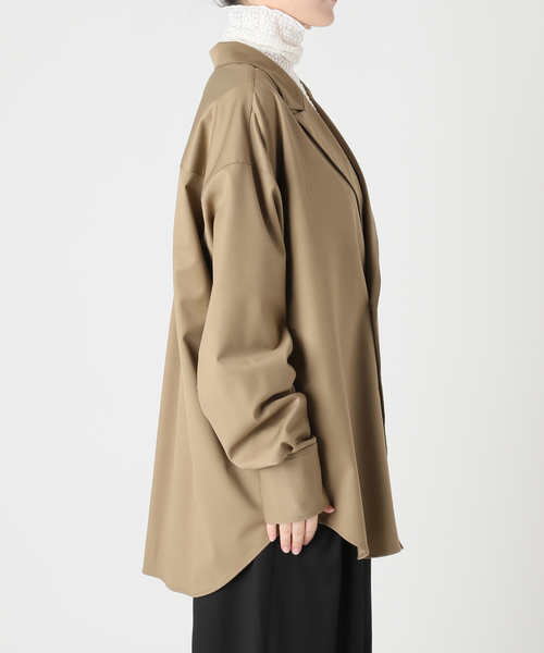 CITYSHOP(シティーショップ)の「TWILL SHIRT ジャケット(シャツ/ブラウス・レディース・ベージュ/ブラック・FREE)」の14枚目の写真