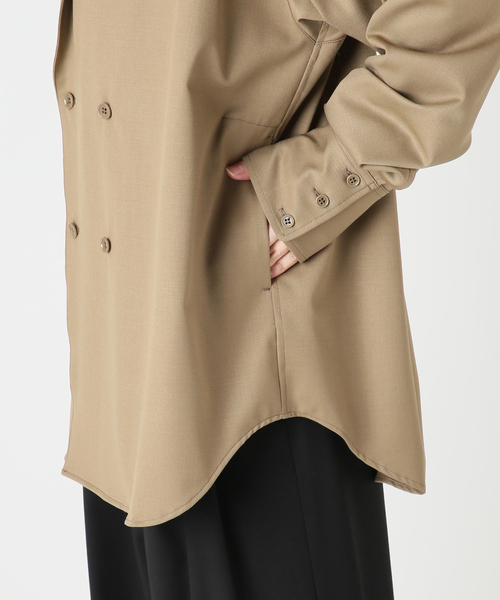 CITYSHOP(シティーショップ)の「TWILL SHIRT ジャケット(シャツ/ブラウス・レディース・ベージュ/ブラック・FREE)」の16枚目の写真