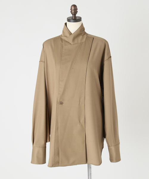 CITYSHOP(シティーショップ)の「TWILL SHIRT ジャケット(シャツ/ブラウス・レディース・ベージュ/ブラック・FREE)」の21枚目の写真