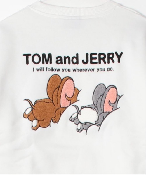 Tom&Jerry(トムアンドジェリー)の「【TOM & JERRY/トムとジェリー】キャラクターサガラ刺繍クルーネックスウェット(裏起毛) ユニセックス(スウェット・レディース・スミクロ/ブラック/オートミール/サックスブルー/オフホワイト/グレイッシュベージュ・LARGE/MEDIUM)」の14枚目の写真