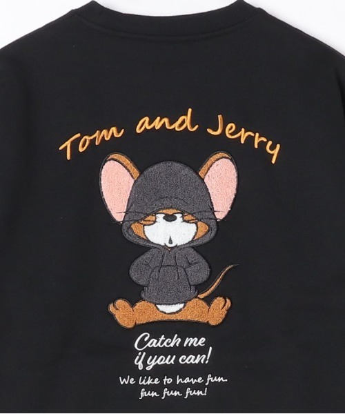 Tom&Jerry(トムアンドジェリー)の「【TOM & JERRY/トムとジェリー】キャラクターサガラ刺繍クルーネックスウェット(裏起毛) ユニセックス(スウェット・レディース・スミクロ/ブラック/オートミール/サックスブルー/オフホワイト/グレイッシュベージュ・LARGE/MEDIUM)」の16枚目の写真