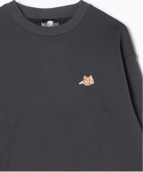 Tom&Jerry(トムアンドジェリー)の「【TOM & JERRY/トムとジェリー】キャラクターサガラ刺繍クルーネックスウェット(裏起毛) ユニセックス(スウェット・レディース・スミクロ/ブラック/オートミール/サックスブルー/オフホワイト/グレイッシュベージュ・LARGE/MEDIUM)」の17枚目の写真