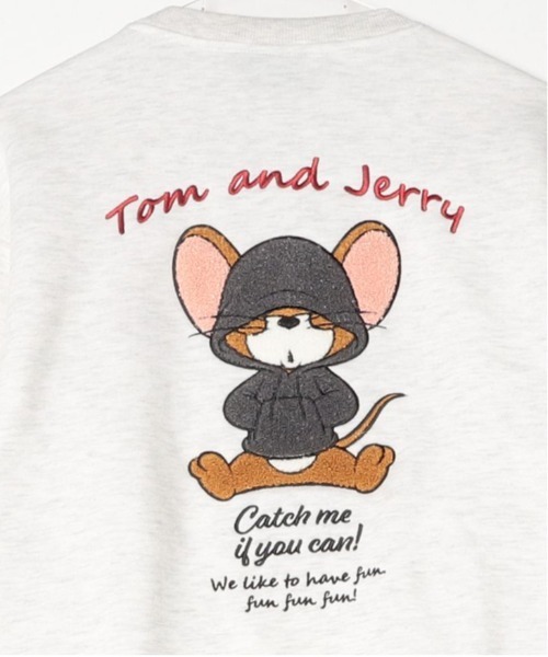 Tom&Jerry(トムアンドジェリー)の「【TOM & JERRY/トムとジェリー】キャラクターサガラ刺繍クルーネックスウェット(裏起毛) ユニセックス(スウェット・レディース・スミクロ/ブラック/オートミール/サックスブルー/オフホワイト/グレイッシュベージュ・LARGE/MEDIUM)」の20枚目の写真
