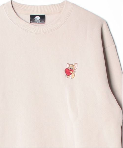 Tom&Jerry(トムアンドジェリー)の「【TOM & JERRY/トムとジェリー】キャラクターサガラ刺繍クルーネックスウェット(裏起毛) ユニセックス(スウェット・レディース・スミクロ/ブラック/オートミール/サックスブルー/オフホワイト/グレイッシュベージュ・LARGE/MEDIUM)」の21枚目の写真
