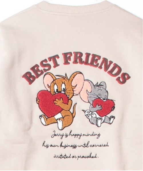 Tom&Jerry(トムアンドジェリー)の「【TOM & JERRY/トムとジェリー】キャラクターサガラ刺繍クルーネックスウェット(裏起毛) ユニセックス(スウェット・レディース・スミクロ/ブラック/オートミール/サックスブルー/オフホワイト/グレイッシュベージュ・LARGE/MEDIUM)」の22枚目の写真