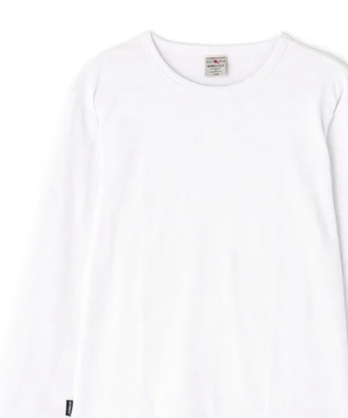 AVIREX(アヴィレックス)の「AVIREX -DAILY L/S RIB CREW NECK TEE(Tシャツ/カットソー・メンズ・ホワイト/ブラック・M/S/L/XL)」の2枚目の写真