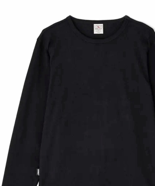 AVIREX(アヴィレックス)の「AVIREX -DAILY L/S RIB CREW NECK TEE(Tシャツ/カットソー・メンズ・ホワイト/ブラック・M/S/L/XL)」の1枚目の写真