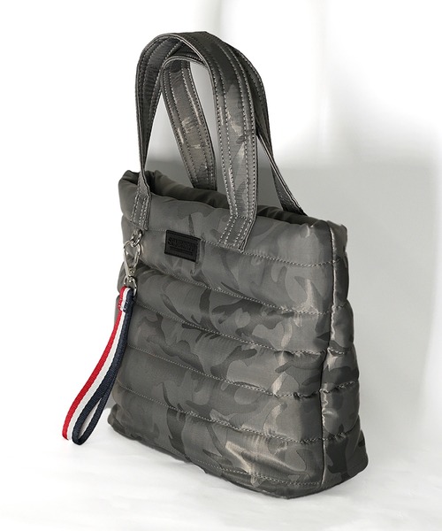 SOMEDIFF(サムディフ)の「【SOMEDIFF】カモフラ中綿ミニトートバッグ メンズ カモ柄 ユニセックス(トートバッグ・メンズ・グレー/ブラック・FREE)」の5枚目の写真