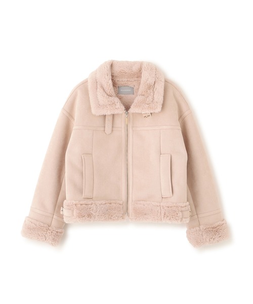 JILL by JILL STUART(ジルバイジルスチュアート)の「フェイクムートンフライトジャケット(ムートンコート・レディース・ベージュ/ピンク・SMALL/MEDIUM)」の14枚目の写真