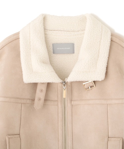 JILL by JILL STUART(ジルバイジルスチュアート)の「フェイクムートンフライトジャケット(ムートンコート・レディース・ベージュ/ピンク・SMALL/MEDIUM)」の6枚目の写真
