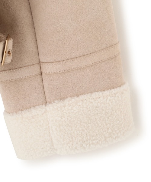 JILL by JILL STUART(ジルバイジルスチュアート)の「フェイクムートンフライトジャケット(ムートンコート・レディース・ベージュ/ピンク・SMALL/MEDIUM)」の9枚目の写真