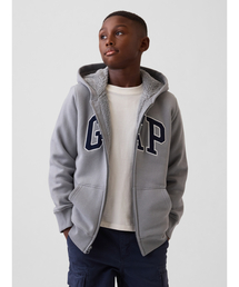 GAP（ギャップ）の「裏ボア ジップアップパーカー (キッズ)（スウェット）」
