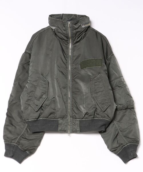 DANKE SCHON(ダンケシェーン)の「DankeSchon/ダンケシェーン/ASUTEX NYLON TWILL STAND BLOUSON(ブルゾン・レディース・カーキ/ブラック・L)」の1枚目の写真