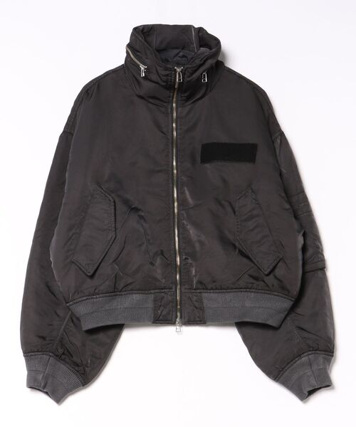 DANKE SCHON(ダンケシェーン)の「DankeSchon/ダンケシェーン/ASUTEX NYLON TWILL STAND BLOUSON(ブルゾン・レディース・カーキ/ブラック・L)」の2枚目の写真