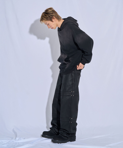 PITCHBLACK（ピッチブラック）の「BONE STAR ウォッシュドフーディー（ウォッシュドブラック）（パーカー・メンズ・その他・MEDIUM/LARGE/X-LARGE）」の7枚目の写真