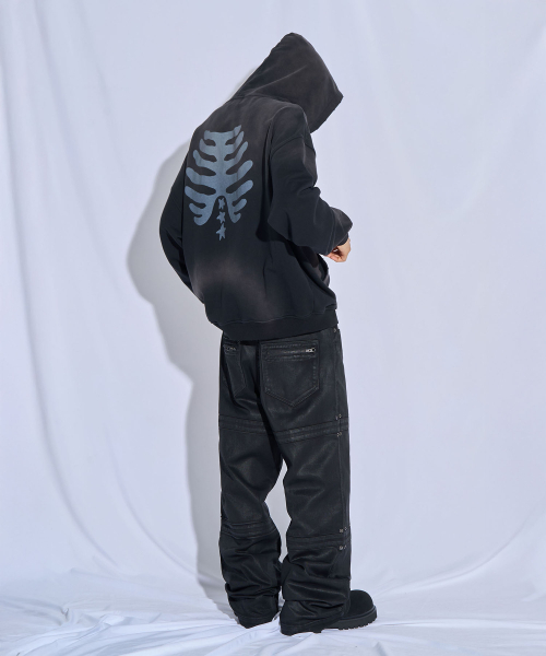 PITCHBLACK（ピッチブラック）の「BONE STAR ウォッシュドフーディー（ウォッシュドブラック）（パーカー・メンズ・その他・MEDIUM/LARGE/X-LARGE）」の8枚目の写真