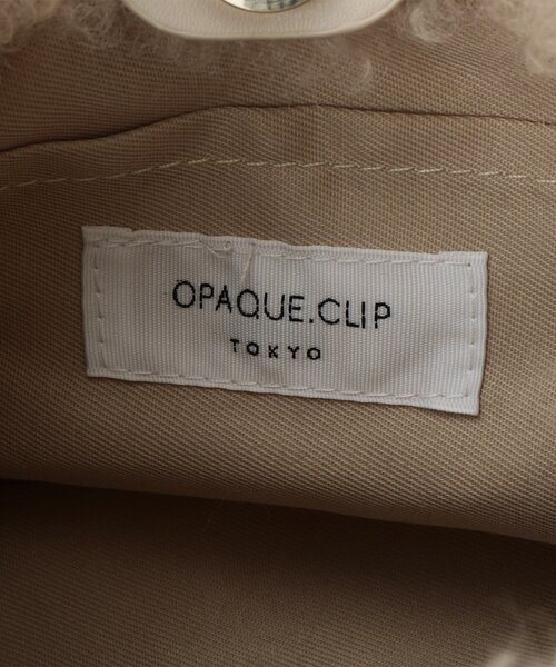 OPAQUE.CLIP(オペークドットクリップ)の「【2WAY】ラム風フェイクファーミニショルダーバッグ(ショルダーバッグ・レディース・アイボリー/ライトベージュ/チャコールグレー・00)」の8枚目の写真