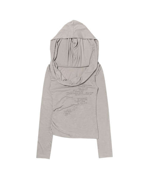 FANCY CLUB(ファンシークラブ)の「ドレープフーディ ロングスリーブ (LIGHT GRAY) F26ZB521(Tシャツ/カットソー・レディース・その他・FREE)」の7枚目の写真