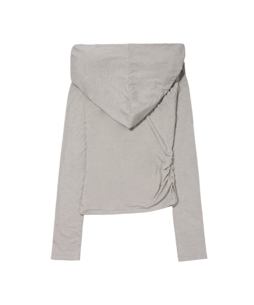 FANCY CLUB(ファンシークラブ)の「ドレープフーディ ロングスリーブ (LIGHT GRAY) F26ZB521(Tシャツ/カットソー・レディース・その他・FREE)」の8枚目の写真