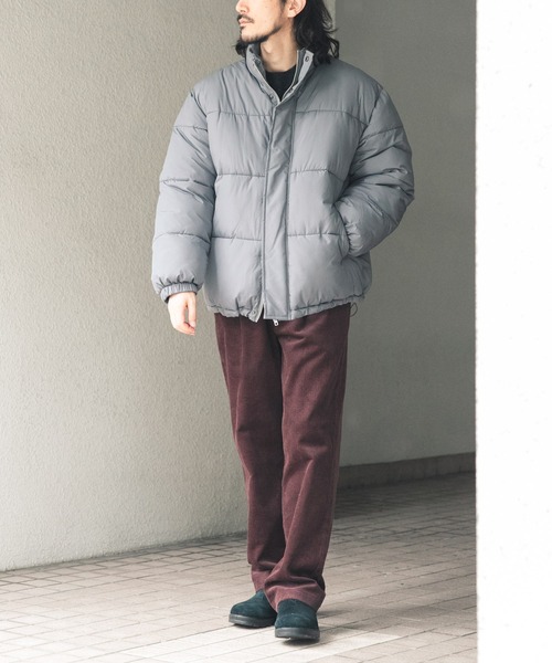 ITEMS URBANRESEARCH(アイテムズ アーバンリサーチ)の「『撥水』リップストップ発熱中綿ハイネックジャケット(ダウンジャケット/コート・メンズ・ベージュ系その他/ダークグレー/ブラック・MEDIUM/LARGE)」の22枚目の写真