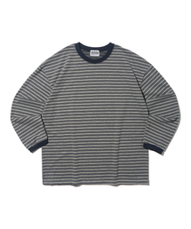 クラシック ストライプ 長袖Tシャツ(グレー)