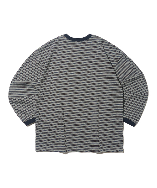 TAILOR STUDIO(テーラースタジオ)の「クラシック ストライプ 長袖Tシャツ(グレー)(Tシャツ/カットソー・メンズ・その他・FREE)」の2枚目の写真