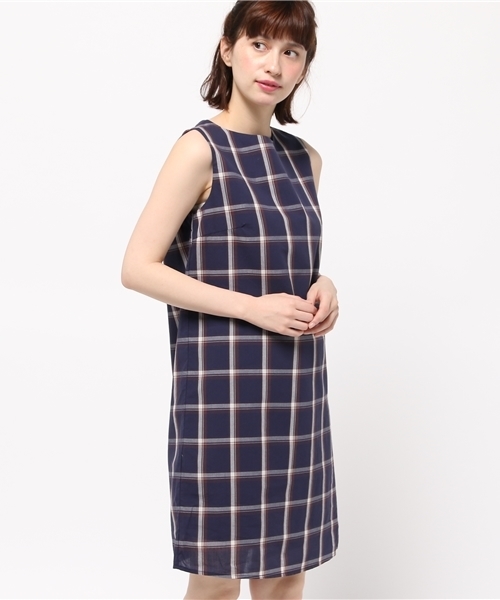 N.（N. Natural Beauty Basic）（エヌエヌナチュラルビューティーベーシック）の「ウインドウペンチェックワンピース（ワンピース・レディース・ベージュ系その他/ダークネイビー・MEDIUM）」の12枚目の写真