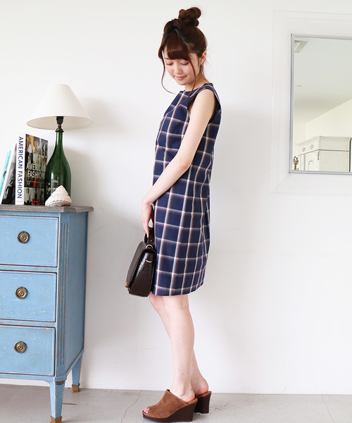 N.（N. Natural Beauty Basic）（エヌエヌナチュラルビューティーベーシック）の「ウインドウペンチェックワンピース（ワンピース・レディース・ベージュ系その他/ダークネイビー・MEDIUM）」の15枚目の写真