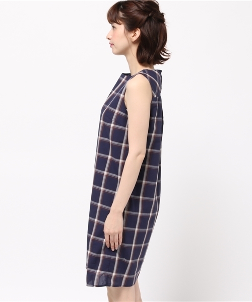 N.（N. Natural Beauty Basic）（エヌエヌナチュラルビューティーベーシック）の「ウインドウペンチェックワンピース（ワンピース・レディース・ベージュ系その他/ダークネイビー・MEDIUM）」の4枚目の写真
