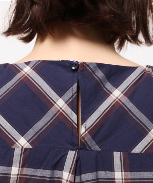 N.（N. Natural Beauty Basic）（エヌエヌナチュラルビューティーベーシック）の「ウインドウペンチェックワンピース（ワンピース・レディース・ベージュ系その他/ダークネイビー・MEDIUM）」の8枚目の写真