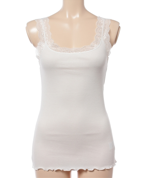 MOUSSY（マウジー）の「LACE RIB TANK J（タンクトップ・レディース・ホワイト/ライトグレー/ブラック・FREE）」の10枚目の写真