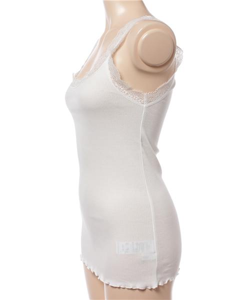 MOUSSY（マウジー）の「LACE RIB TANK J（タンクトップ・レディース・ホワイト/ライトグレー/ブラック・FREE）」の4枚目の写真