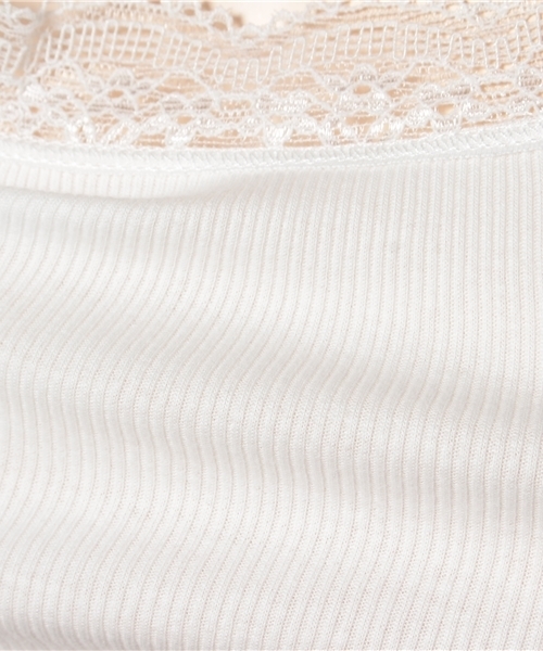 MOUSSY（マウジー）の「LACE RIB TANK J（タンクトップ・レディース・ホワイト/ライトグレー/ブラック・FREE）」の9枚目の写真