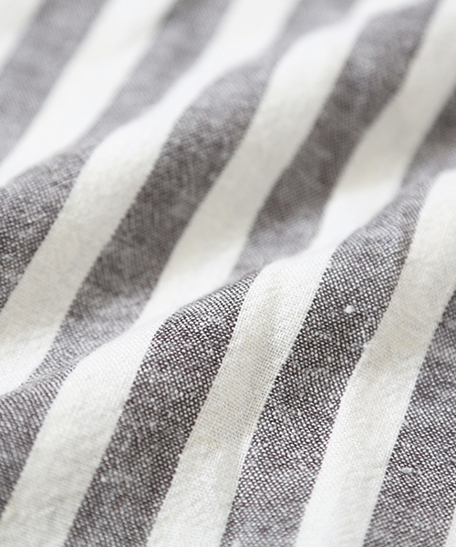 CUBE SUGAR（キューブシュガー）の「麻レーヨン先染めストライプ ガウチョパンツ（その他パンツ・レディース・ベージュ/ネイビー/ナチュラル・M/S）」の9枚目の写真